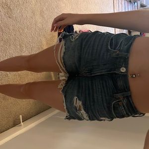 ripped american eagle shorts